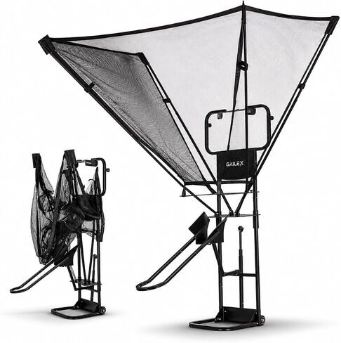 GAILEX Basketball Return System, Automatic Ball Return Net, 180° Rotating Chute, Quick Fold & Fast Storage, Roll & Go Design,Portable Basketball Training Equipment in Kuwait