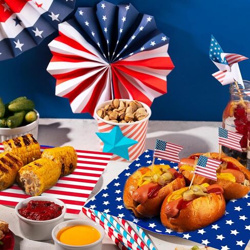 jarThenaAMCS 150 قطعة من ورق الشمع الوطني، ورق ديلي، مناديل لف الساندويتش، الذكرى السنوية الـ 250 للذكرى السنوية، شريط نجمة مقاوم للماء، بطانة نزهة مقاومة للزيت لعيد الاستقلال الرابع من يوليو، لوازم المطبخ والحفلات المنزلية in Kuwait