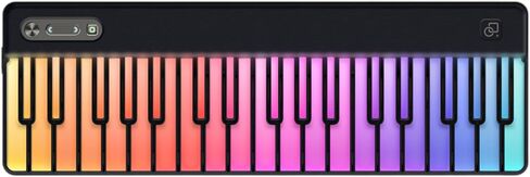 وحدة تحكم لوحة مفاتيح MIDI محمولة بـ 36 مفتاحًا، مفاتيح إضاءة RBG على طراز البيانو، تصميم معياري قابل للتوسيع يصل إلى 108 مفاتيح، BLE MIDI منخفض الكمون، USB-C وNFC، DAW متوافق لإنشاء الموسيقى، أسود in Kuwait