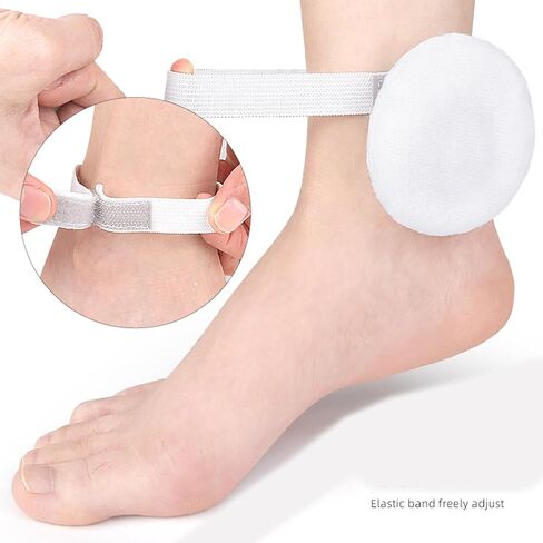 Fleece Fabric Ankle Pad with Adjustable Band Anti Friction Shock Absorption Ankle for Running Pad in Kuwait