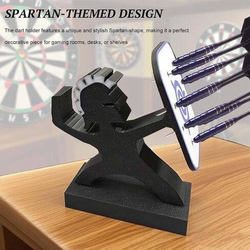Spartan-Shape Dart Holder | Display Rack for 9 Darts Storage Organizer | PLA Material | Desk Shelf Decor | Ideal Gift for Dart Players Tactical Enthusiasts in Kuwait