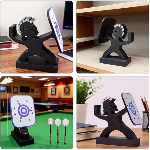 Spartan-Shape Dart Holder | Display Rack for 9 Darts Storage Organizer | PLA Material | Desk Shelf Decor | Ideal Gift for Dart Players Tactical Enthusiasts in Kuwait