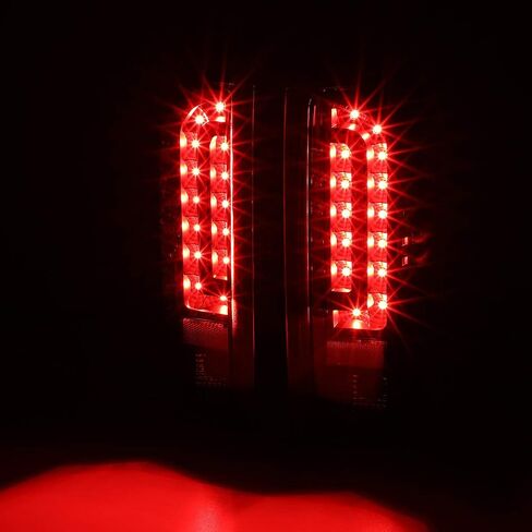 Auto Dynasty Full LED Tail Light Assembly Compatible with 1990-1997 Ford F150/F250/F350/Bronco/F Super Duty Styleside, Pair Tinted Tail Brake Light Lamps in Saudi Arabia
