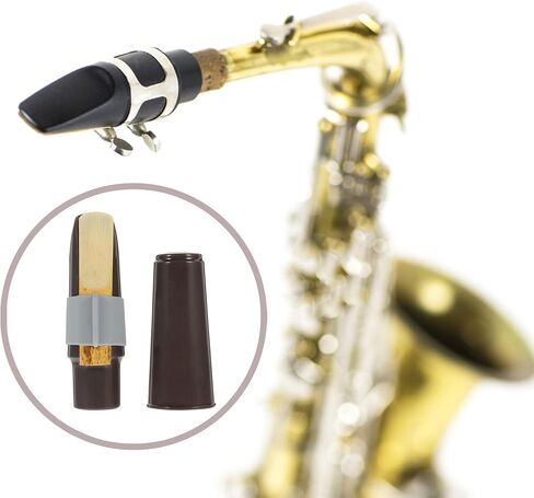 DOITOOL Alto Saxophone غطاء رباط من البلاستيك البني والسيليكون الخشبي ملحق الساكسفون مع عمر طويل مناسب للمتحمسين والمهنيين in Kuwait