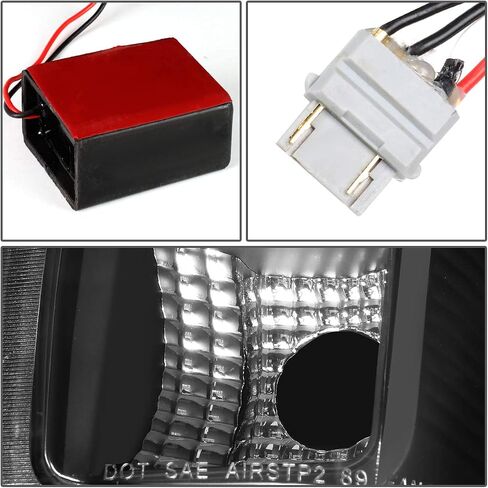 Auto Dynasty Full LED Tail Light Assembly Compatible with 1990-1997 Ford F150/F250/F350/Bronco/F Super Duty Styleside, Pair Tinted Tail Brake Light Lamps in Saudi Arabia