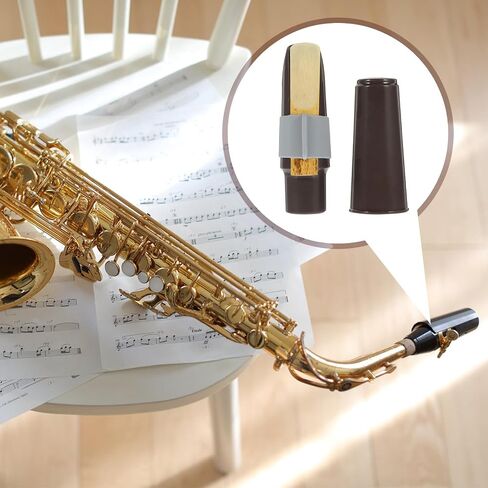 DOITOOL Alto Saxophone غطاء رباط من البلاستيك البني والسيليكون الخشبي ملحق الساكسفون مع عمر طويل مناسب للمتحمسين والمهنيين in Kuwait