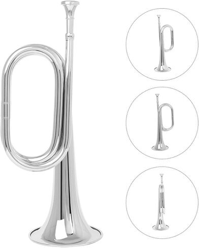 VOSAREA Copper Bugle Trumpet Musical Instrument for Beginners Lightweight and Rust-resistant for Students and Band Use in Kuwait
