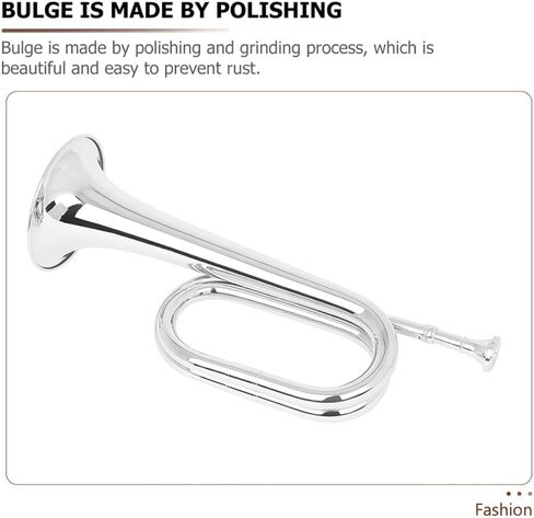 VOSAREA Copper Bugle Trumpet Musical Instrument for Beginners Lightweight and Rust-resistant for Students and Band Use in Kuwait