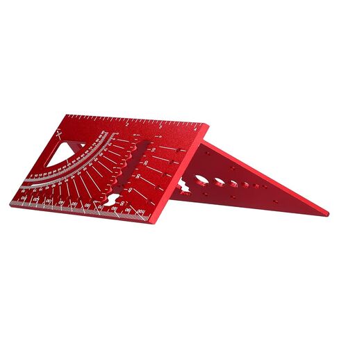 Generic Woodworking Square Ruler, Aluminum Alloy 3D Mitre Angle Measuring Tool with Engraving for 45 and 90 Degree Angles in Kuwait