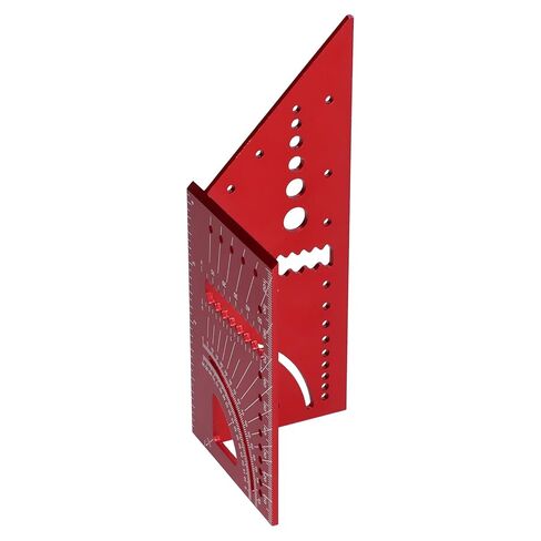 Generic Woodworking Square Ruler, Aluminum Alloy 3D Mitre Angle Measuring Tool with Engraving for 45 and 90 Degree Angles in Kuwait