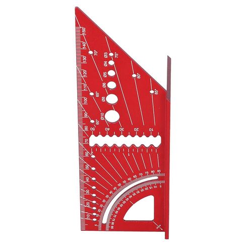 Generic Woodworking Square Ruler, Aluminum Alloy 3D Mitre Angle Measuring Tool with Engraving for 45 and 90 Degree Angles in Kuwait