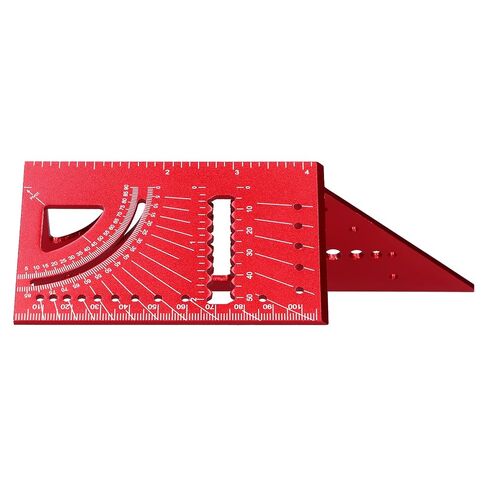 Generic Woodworking Square Ruler, Aluminum Alloy 3D Mitre Angle Measuring Tool with Engraving for 45 and 90 Degree Angles in Kuwait