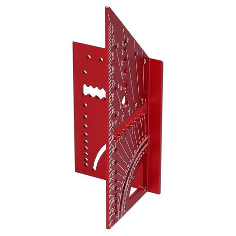Generic Woodworking Square Ruler, Aluminum Alloy 3D Mitre Angle Measuring Tool with Engraving for 45 and 90 Degree Angles in Kuwait