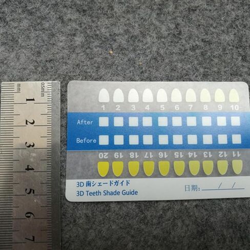 بولي كلوريد الفينيل الأسنان الظل التباين بطاقات 20 قطعة مجموعة متجمد شريط طويل مخطط الأسنان لوازم العناية بالفم لمحترفي طب الأسنان in Kuwait