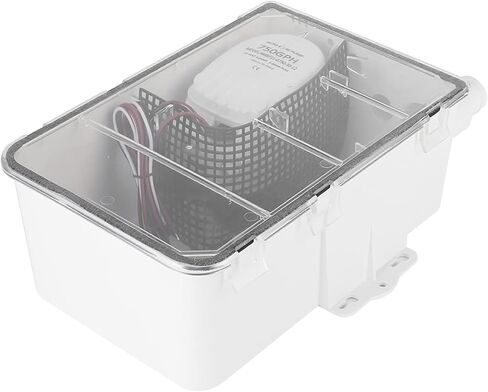 DC 12V/24V 750GPH Shower Sump Pump with Automatic Switch and Multi Inlet Ports for Marine Boat Yacht (12V) in Kuwait