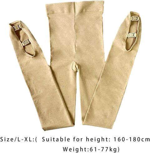 Ice Skating Tights Figure Skating Pantyhose Buckled Pants Shoe Covered Long Skate Tights Leggings for Performances Gymnastics, L to XL in Kuwait
