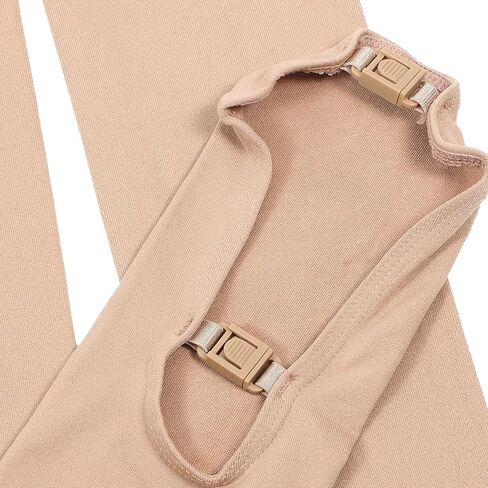 Sewroro Tights Warm and Two Plastic Buckles the Bottom Khaki with Chinlon Material Anti-Slip Pants for Early Spring Sports Skating for Women and Roller Skating Shows in Kuwait