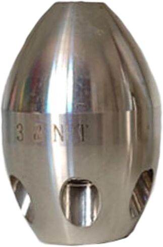 Cleaning Hose Nozzle Jetter Nozzle Stainless Steel High Pressure Drain Cleaning Nozzle Spray Head Quick Connector Easy to Install Suitable, Front 1 Rear 6, 6.1cmx3.9cm in Kuwait