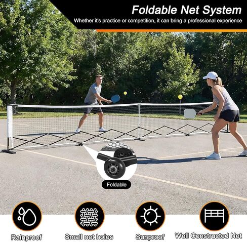 إطار شبكات معدنية ثابتة مع عجلات لعبة كرة مخلل احترافية حامل شبكي من سبائك الألومنيوم 22 قدمًا للممرات الخلفية والكراجات in Kuwait