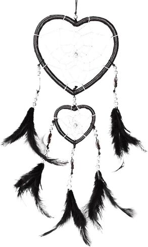 New Ann Style Love Heart Feather Dream Catcher Wind Chimes - زخارف حائط داخلية للسيارة (بحيرة زرقاء) in Kuwait
