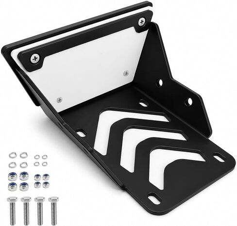 JERBOR Transom Trolling Motor Mount, 6mm Marine Grade Carbon Steel Kayak Motor Bracket, 3HP 70LBS Thrust, 3.75" x 4.75" Bolt Pattern, Compatible Freshwater & Saltwater (Black, 1-Pack) in Kuwait
