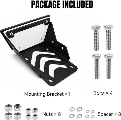 JERBOR Transom Trolling Motor Mount, 6mm Marine Grade Carbon Steel Kayak Motor Bracket, 3HP 70LBS Thrust, 3.75" x 4.75" Bolt Pattern, Compatible Freshwater & Saltwater (Black, 1-Pack) in Kuwait