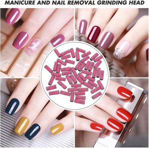 Alipis 50pcs Nail Drill Sanding Bands for Artificial and Natural Nails Tungsten Steel Mini Sanding Rings and Home Manicure in Kuwait