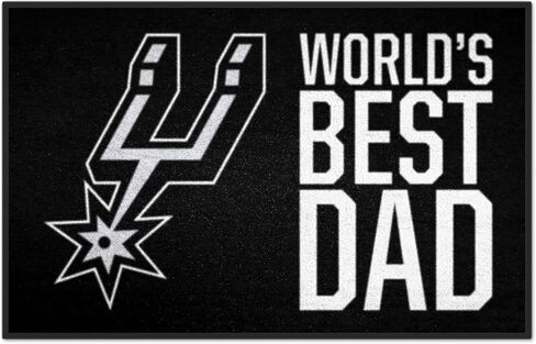 FANMATS 31203 San Antonio Spurs Starter Mat Accent Rug - 19in. x 30in. | Sports Fan Home Decor Rug and Tailgating Mat World's Best Dad Starter Mat in Kuwait