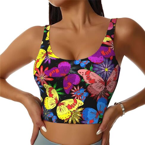Sports Bras for Women Sleeveless Yoga Bra Low Neck U Back Vest Fitness Workout Crop Tank Tops Wirefree Running Top in Kuwait