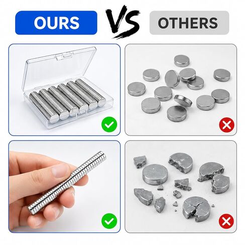 Small Neodymium Magnets for Crafts, 400 Pack 3x2mm Mini Round Strong Refrigerator Rare Earth Magnets for Fridge, 3D Printing, Photos, DIY, Miniatures, Whiteboard, Office, Kitchen, Hobby in Kuwait
