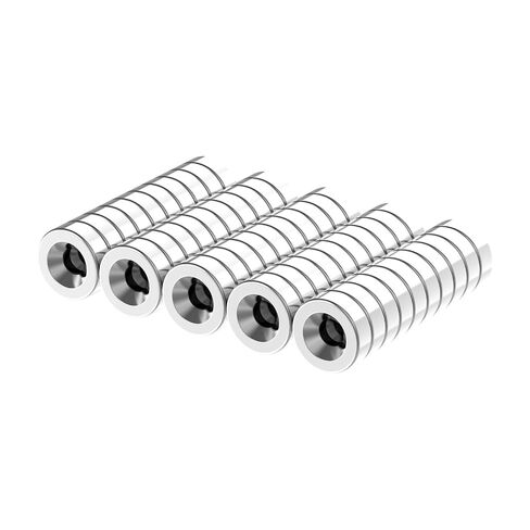 N52-3/8 D x 1/8" H - 50 Pack with #4 Screws Countersunk Hole Ring Magnet, Powerful Small Rare Earth Magnets, Mini Strong Neodymium Disc Magnets for DIY, Building, Scientific, Craft Magnet in Kuwait