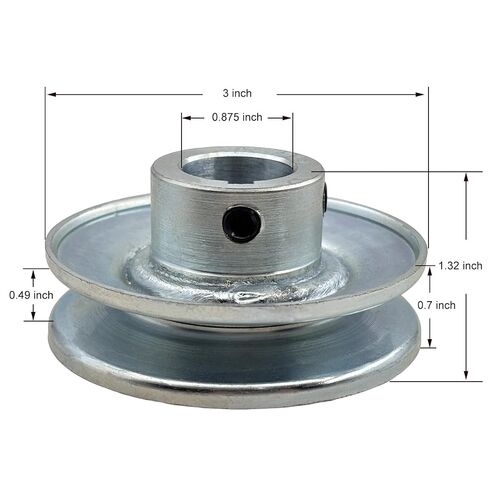 A300-7/8 حزم ويب ذات أخدود فردي، بكرة حزام على شكل v، تجويف 7/8 بوصة 3 بوصات OD، بكرة محرك من الفولاذ الكربوني لأحزمة V سعة 4 لتر و3 لتر in Kuwait