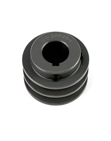 QWORK 2AK251 Double Groove Pulley/Sheave, 2.55"OD 1" Bore, AK Fixed Bore Pulley, for A, 3L & 4L (A & AX) V-Belts, Cast Iron in Kuwait