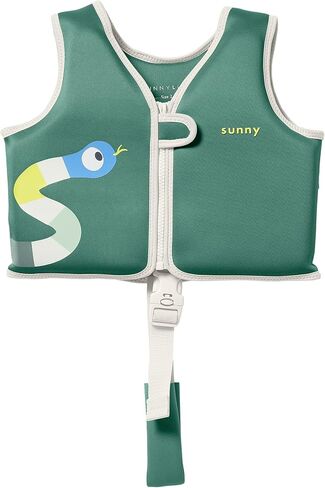 Toddler Swim Vest with Adjustable Safety Strap, Neoprene Anti-Chafe Comfort & Secure Zip, Confidence-Building Swim Vest for Toddlers 1-2, Lightweight Kids in Kuwait