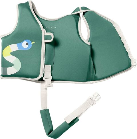 Toddler Swim Vest with Adjustable Safety Strap, Neoprene Anti-Chafe Comfort & Secure Zip, Confidence-Building Swim Vest for Toddlers 1-2, Lightweight Kids in Kuwait