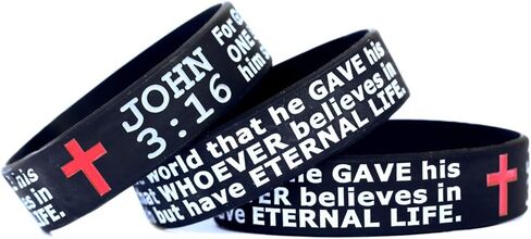3 of John 3:16 Scripture Silicone Wristbands in Kuwait