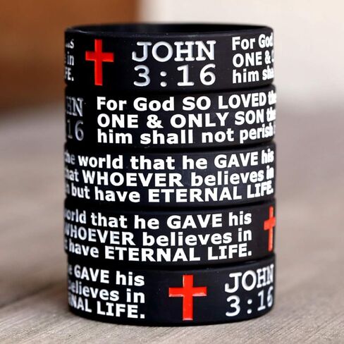 3 of John 3:16 Scripture Silicone Wristbands in Kuwait