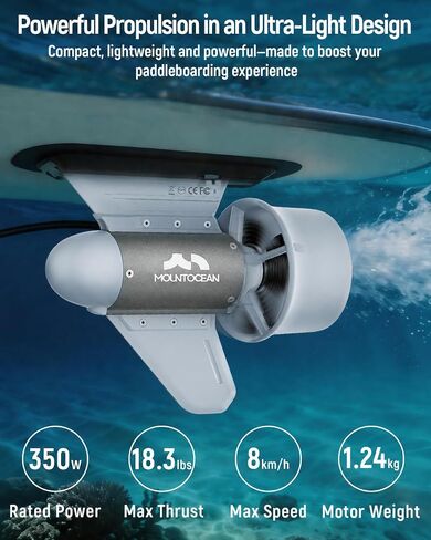 Y03 B2 Paddle Board Motor Kit,350W Motor with Battery Electric Fin for SUP | Up to 251 min runtime | 4-speed forward & reverse control | Low-noise streamlined design | Watch-style remote control in Kuwait