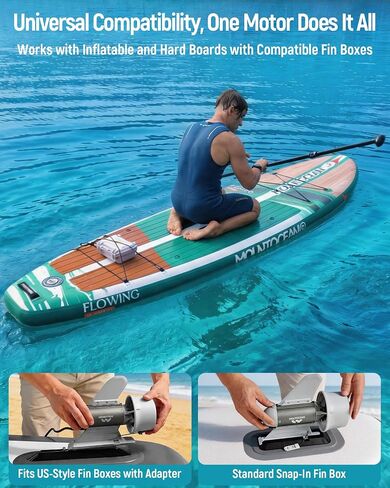 Y03 B2 Paddle Board Motor Kit,350W Motor with Battery Electric Fin for SUP | Up to 251 min runtime | 4-speed forward & reverse control | Low-noise streamlined design | Watch-style remote control in Kuwait