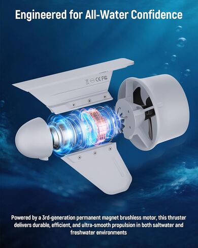 Y03 B2 Paddle Board Motor Kit,350W Motor with Battery Electric Fin for SUP | Up to 251 min runtime | 4-speed forward & reverse control | Low-noise streamlined design | Watch-style remote control in Kuwait
