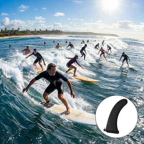 10'' Paddle Board Fin Repalcement,SU-P Single Center Fin,Fin Replacement Universal Nylon SU-P Replacement Fins for Surfing,Surfboard,Stand-up Paddle Board,Longboard(Size:10in) in Kuwait