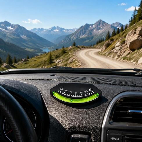Car Inclinometer Easy Reading Vehicle Level Gauge High Sensitivity Level Tilt Indicator for RV in Kuwait