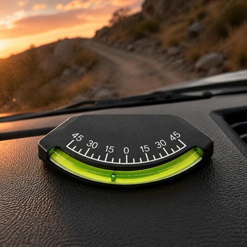 Car Inclinometer Degree 45 Range Scale Vehicle Level Gauge Easy Reading Boat Angle Meter for RV in Kuwait