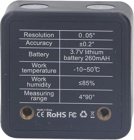 Pocket Digital Inclinometer with Magnetic Base – 0.05° Resolution, ABS Body, 4x90° Range in Kuwait