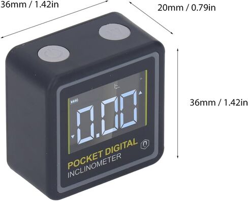 Pocket Digital Inclinometer with Magnetic Base – 0.05° Resolution, ABS Body, 4x90° Range in Kuwait