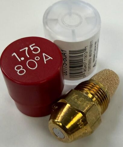 Two Pack - Oil Burner Nozzle, 1.75 80 A, Hollow Spray Red Cap 1.75 80A Oil Nozzle 1.75 Gallons per hour with a hollow 80 degree Spray in Kuwait