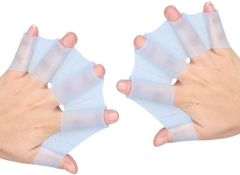 2 pcs Silicone Swimming Hand Webbed Silicone Swim Gear Fins Hand Webbed Flippers for Snorkeling in Kuwait