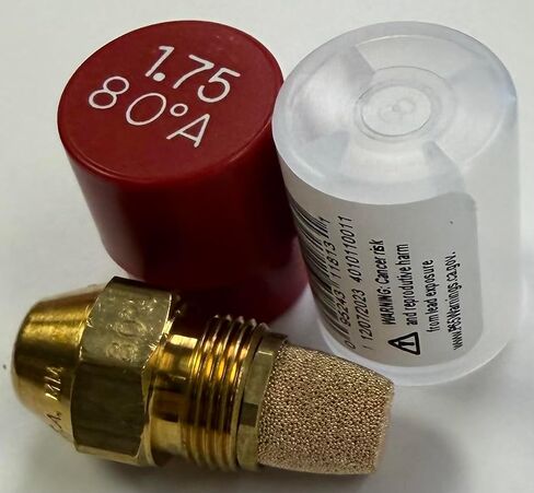 Two Pack - Oil Burner Nozzle, 1.75 80 A, Hollow Spray Red Cap 1.75 80A Oil Nozzle 1.75 Gallons per hour with a hollow 80 degree Spray in Kuwait
