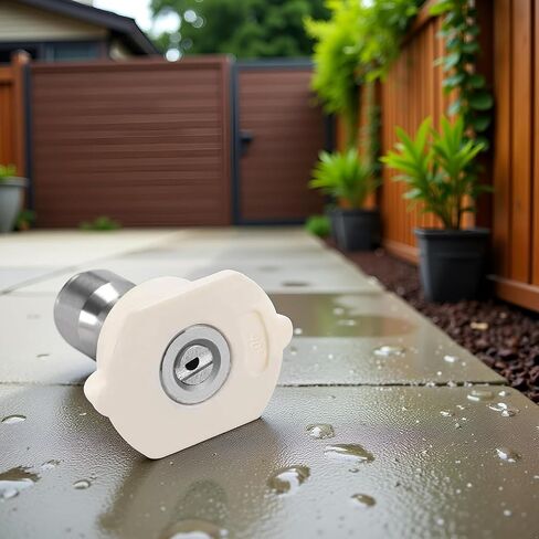 2Pcs White Pressure Washer Spray Nozzle Tip 40 Degree Metal Nozzle Tips, Standard Pressure Washer Parts and Accessories, Pressure Washer Accessories in Kuwait
