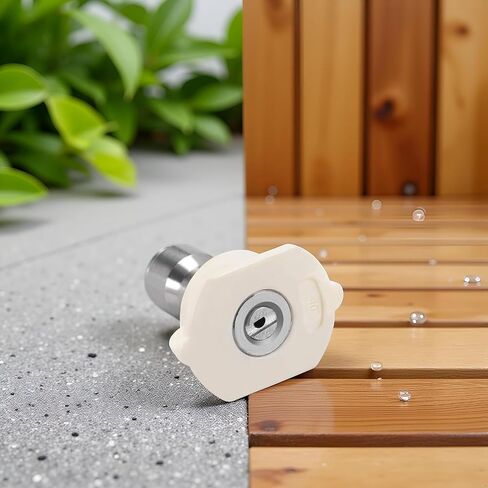 2Pcs White Pressure Washer Spray Nozzle Tip 40 Degree Metal Nozzle Tips, Standard Pressure Washer Parts and Accessories, Pressure Washer Accessories in Kuwait